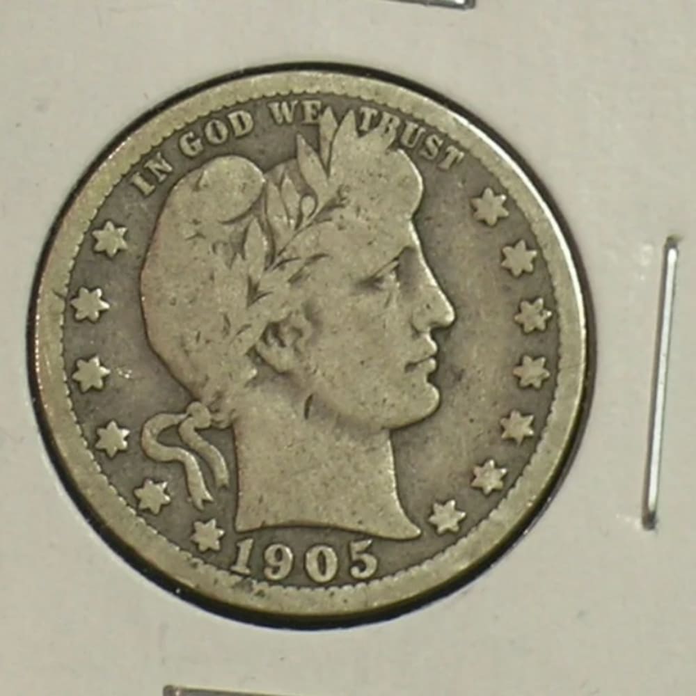 1905 Sharp Barber Quarter - Better Date (AD3)